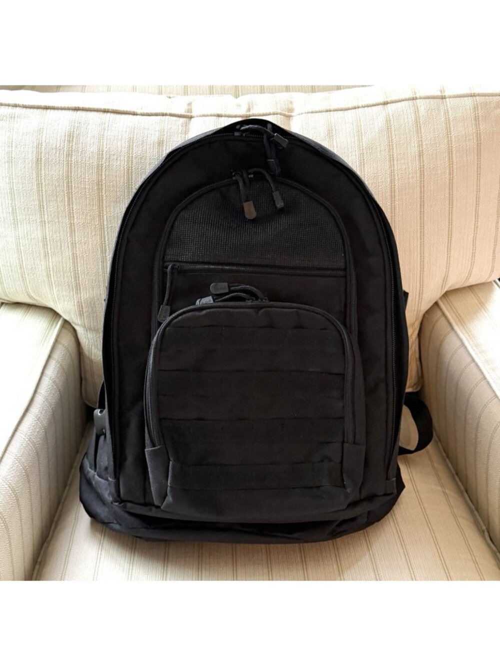 Bug Out Gear Backpack Large Black Tactical Survival Carabiner